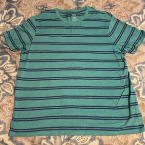 SOLD - Men’s Sonoma Green And Blue Striped XXL Shirt